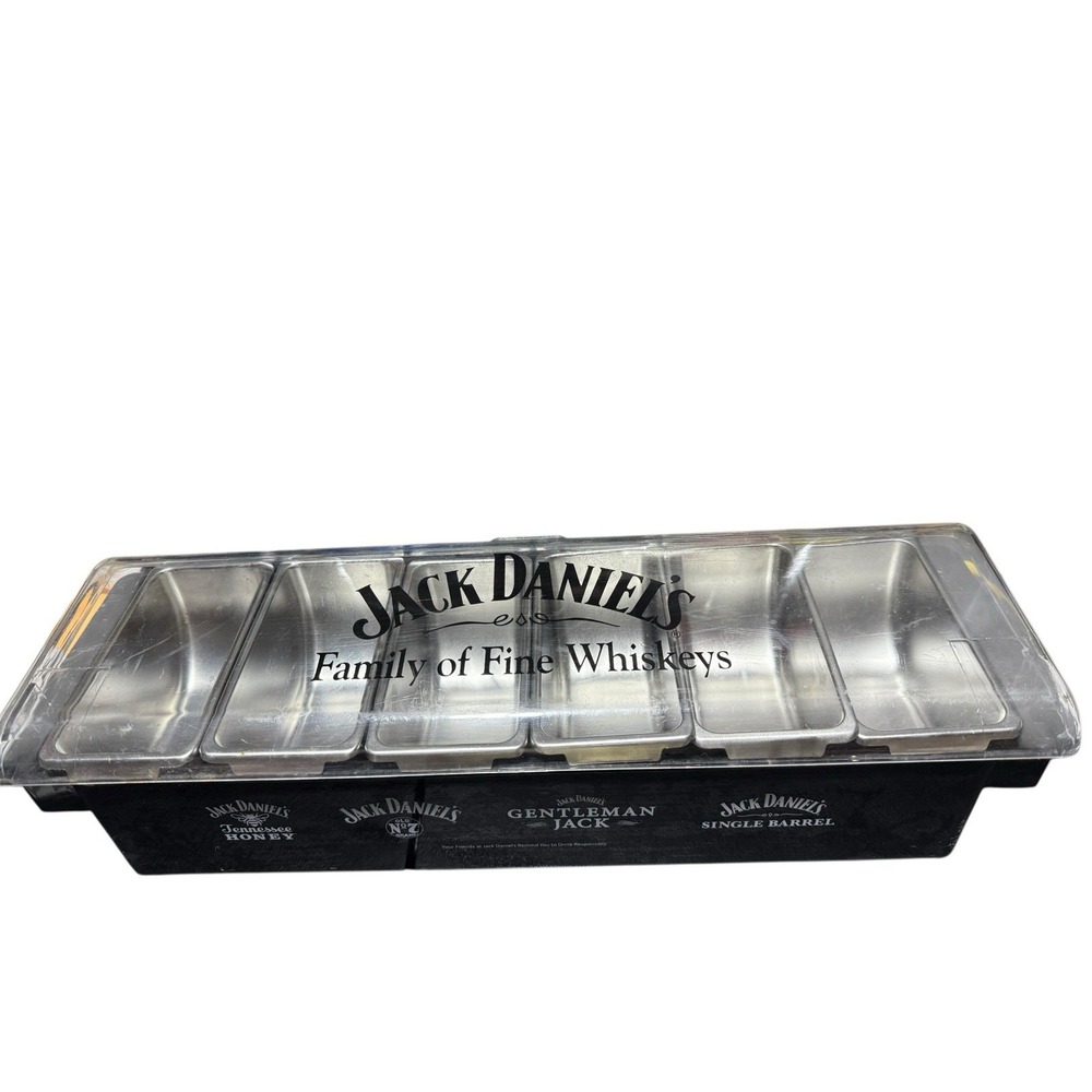 Jack Daniel's Whiskey Bar Set Condiment Tray Tabletop Storage
